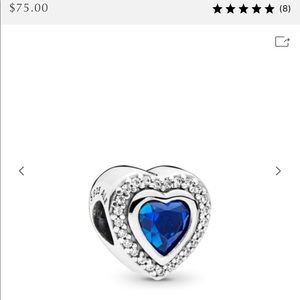 Sparking Love Silver Pandora Heart Charm